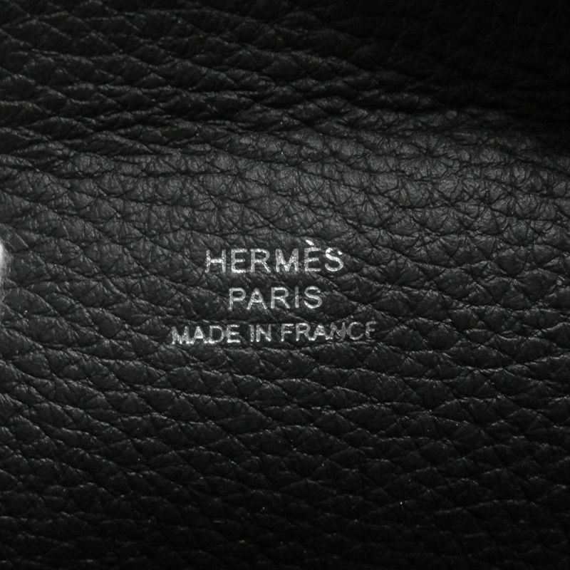 エルメス ショルダーバッグ ヴィドポッシュ ブラック/シルバー金具 トゴ B刻印 HERMES 黒