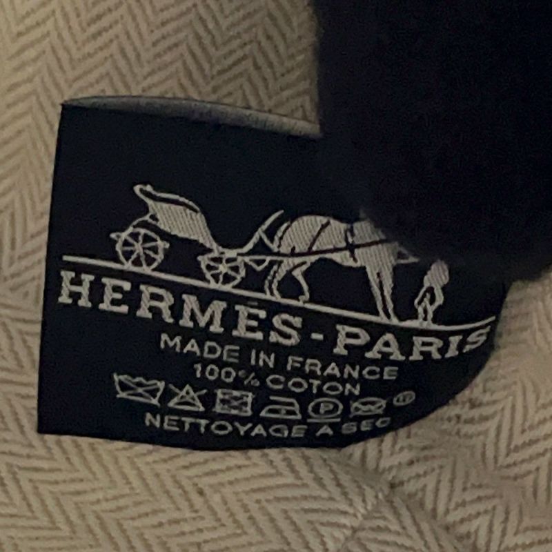 エルメス ポーチ ブリッド・ア・ブラックGM ネイビー/シルバー金具 キャンバス HERMES バッグ 小物入れ
