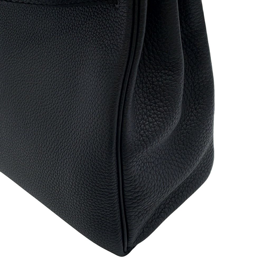 エルメス ハンドバッグ ケリー32 内縫い ブラック/シルバー金具 トゴ U刻印 2wayショルダー 黒