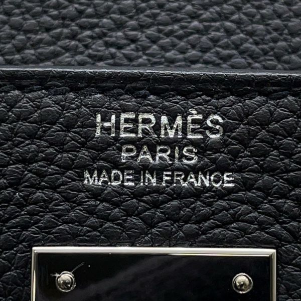 エルメス ハンドバッグ ケリー32 内縫い ブラック/シルバー金具 トゴ U刻印 2wayショルダー 黒