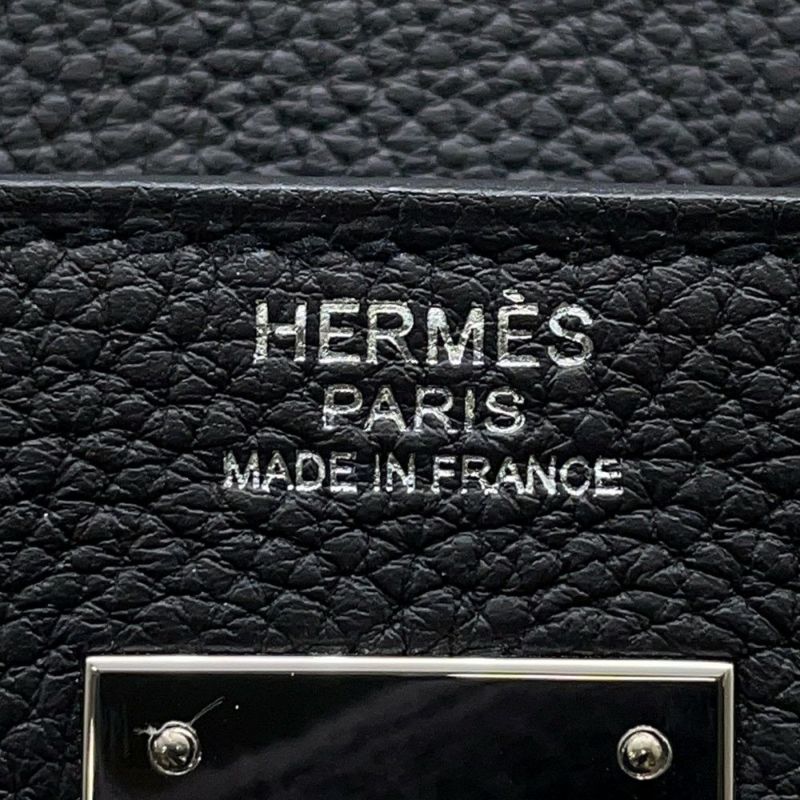 エルメス ハンドバッグ ケリー32 内縫い ブラック/シルバー金具 トゴ U刻印 2wayショルダー 黒