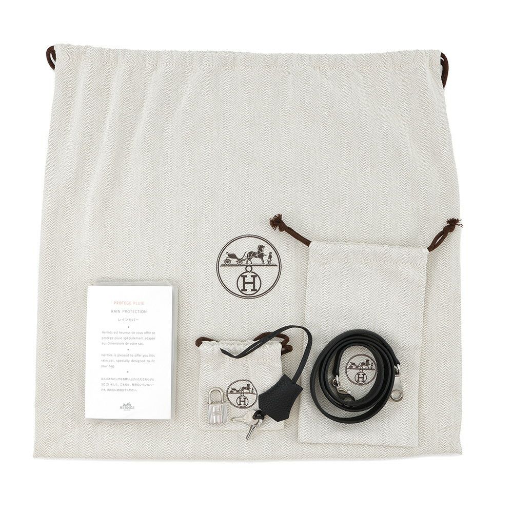 エルメス ハンドバッグ ケリー32 内縫い ブラック/シルバー金具 トゴ U刻印 2wayショルダー 黒