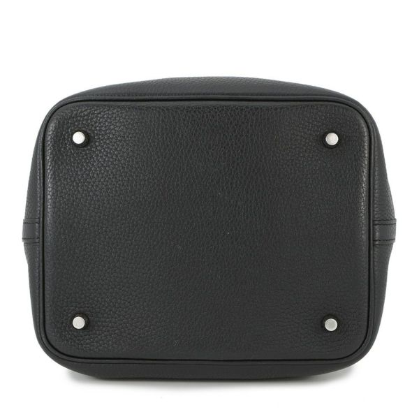 エルメス ハンドバッグ ピコタンロックMM ブラック/シルバー金具 トリヨンクレマンス Y刻印 黒