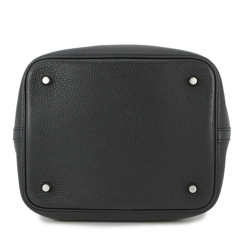 エルメス ハンドバッグ ピコタンロックMM ブラック/シルバー金具 トリヨンクレマンス Y刻印 黒