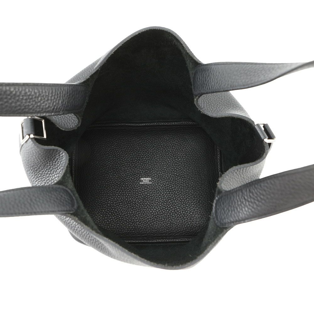 エルメス ハンドバッグ ピコタンロックMM ブラック/シルバー金具 トリヨンクレマンス Y刻印 黒