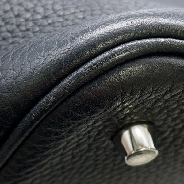 エルメス ハンドバッグ ピコタンロックMM ブラック/シルバー金具 トリヨンクレマンス Y刻印 黒