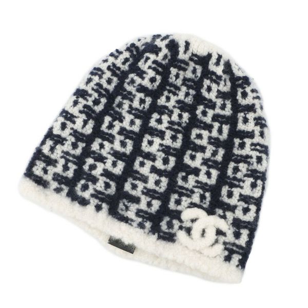 シャネル ニット帽 ココマーク カシミヤ CHANEL 帽子 安心保証