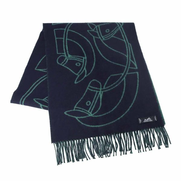 HERMES カシミアストールアントルラックエケストル エルメス アントルラック エケストル マフラー カシミヤ