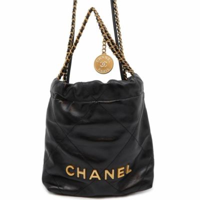 シャネル ハンドバッグ CHANEL 22 ミニ ココマーク シャイニーカーフレザー AS3980 2wayショルダー 黒 安心保証 |  中古・新品ブランド販売ギャラリーレア公式通販