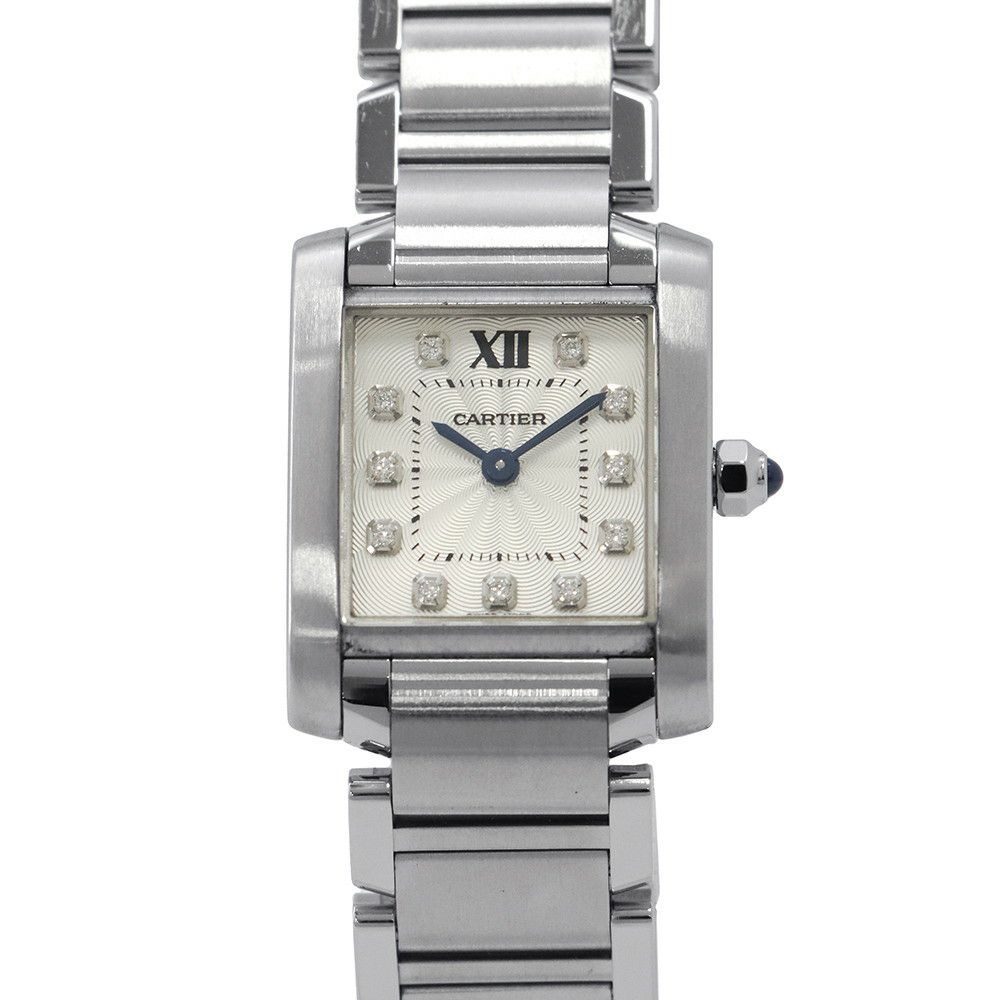 カルティエ タンクフランセーズ SM WE110006 Cartier 腕時計 白文字盤 11PD クォーツ