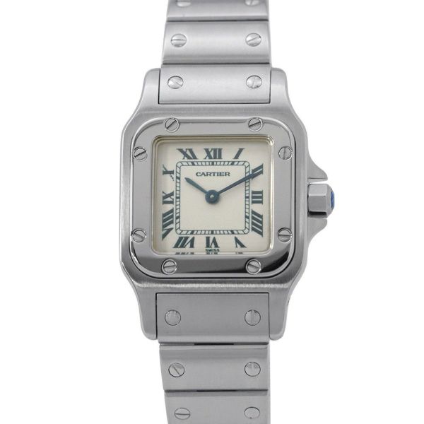 カルティエ サントスガルベ SM W20017D6 Cartier 腕時計 白文字盤 クォーツ