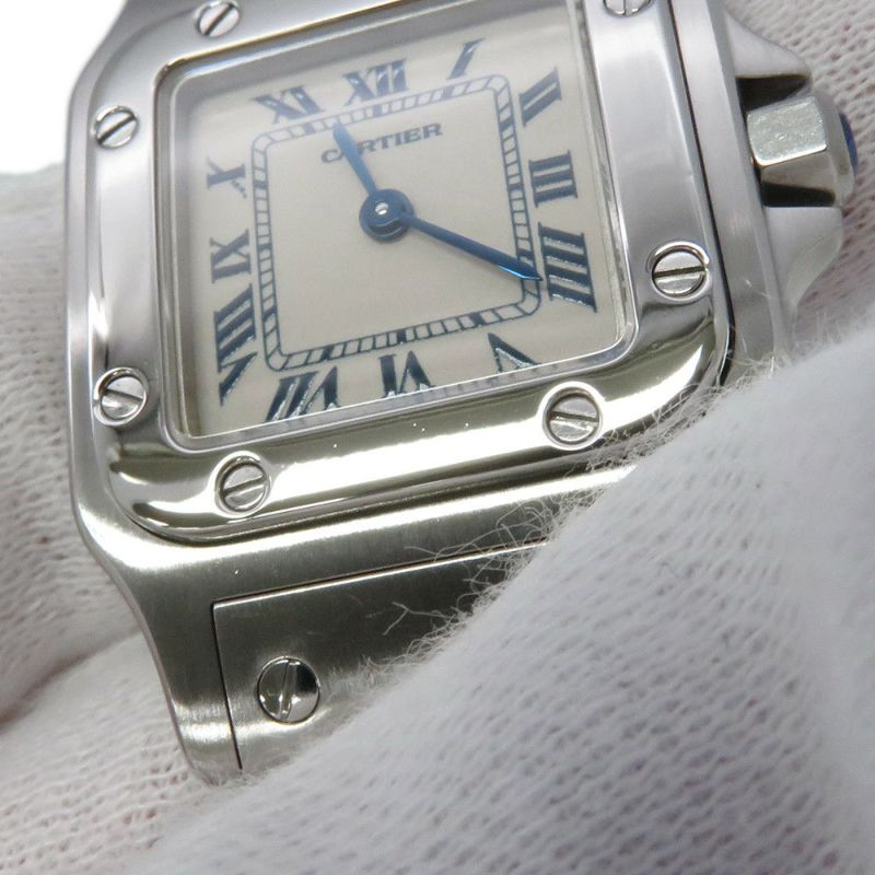 カルティエ サントスガルベ SM W20017D6 Cartier 腕時計 白文字盤 クォーツ