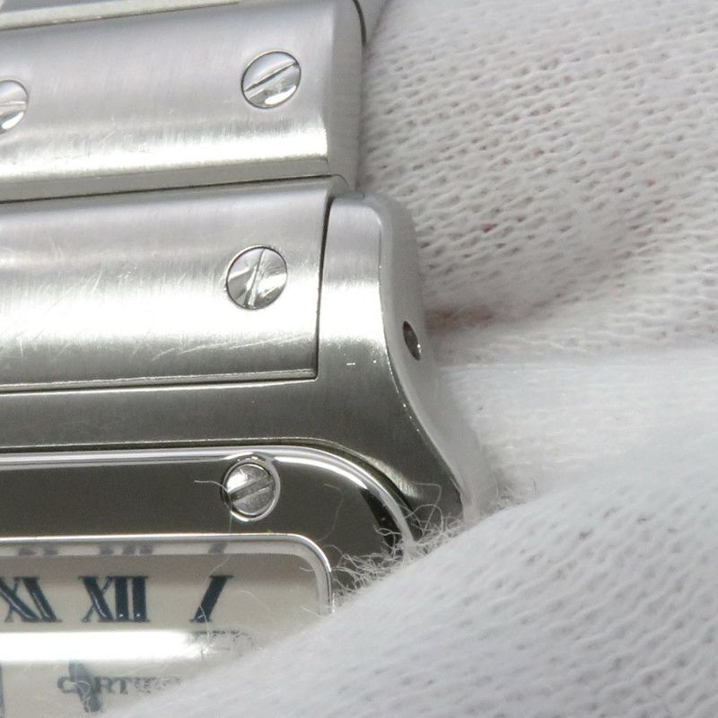 カルティエ サントスガルベ SM W20017D6 Cartier 腕時計 白文字盤 クォーツ