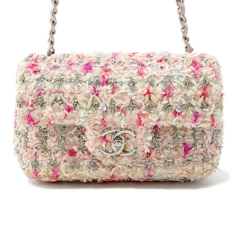 シャネル チェーンショルダーバッグ ココマーク ツイード A69900 CHANEL ミニ フラップ