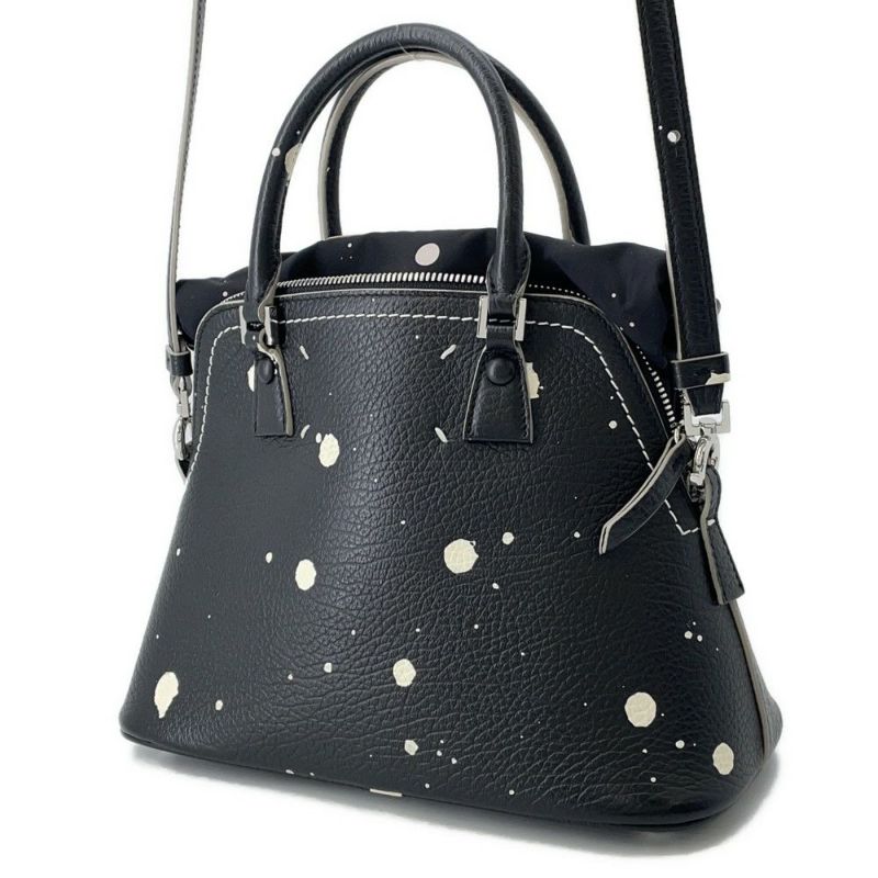 メゾンマルジェラ ハンドバッグ 5AC ペイントデザイン ミニ レザー S56WG0082 Maison Margiela 2way 黒