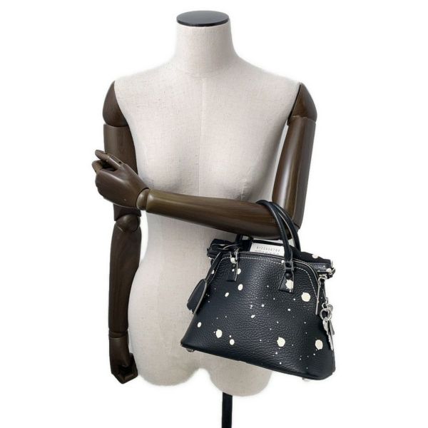 メゾンマルジェラ ハンドバッグ 5AC ペイントデザイン ミニ レザー S56WG0082 Maison Margiela 2way 黒