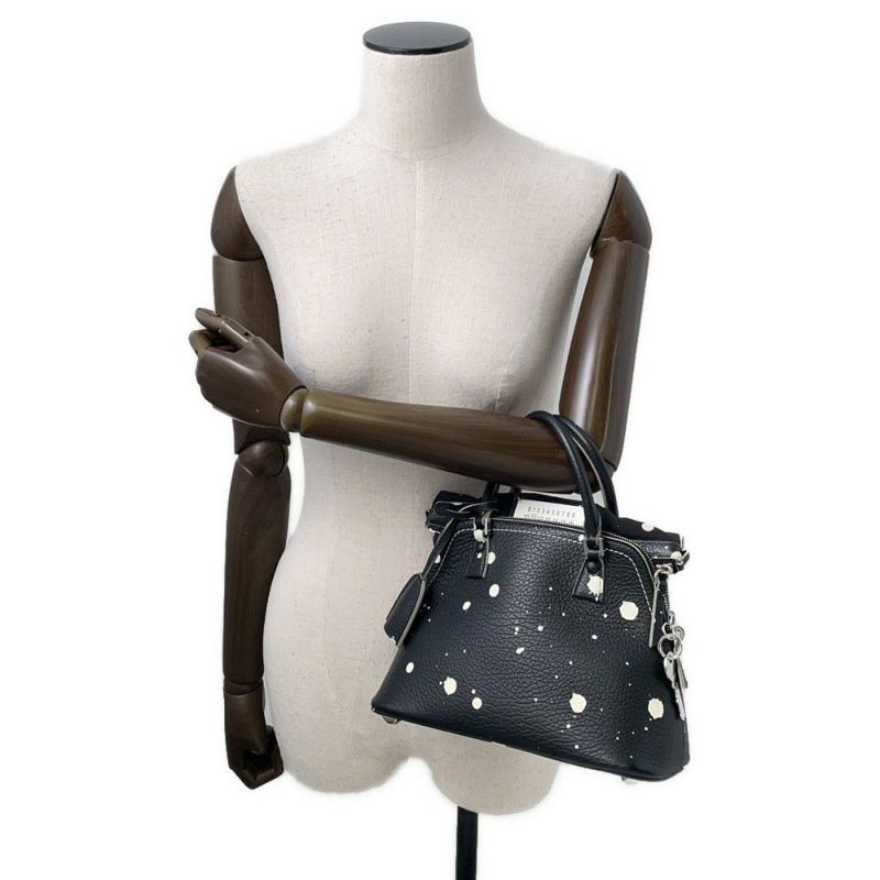 メゾンマルジェラ ハンドバッグ 5AC ペイントデザイン ミニ レザー S56WG0082 Maison Margiela 2way 黒