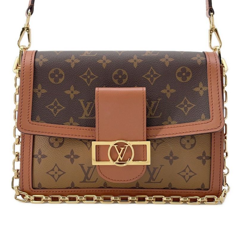 ルイヴィトン ショルダーバッグ モノグラム・リバース ドーフィーヌ M44391 2019クルーズコレクション 2way ブラック 黒