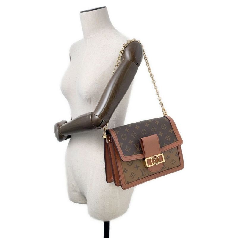 ルイヴィトン ショルダーバッグ モノグラム・リバース ドーフィーヌ M44391 2019クルーズコレクション 2way ブラック 黒