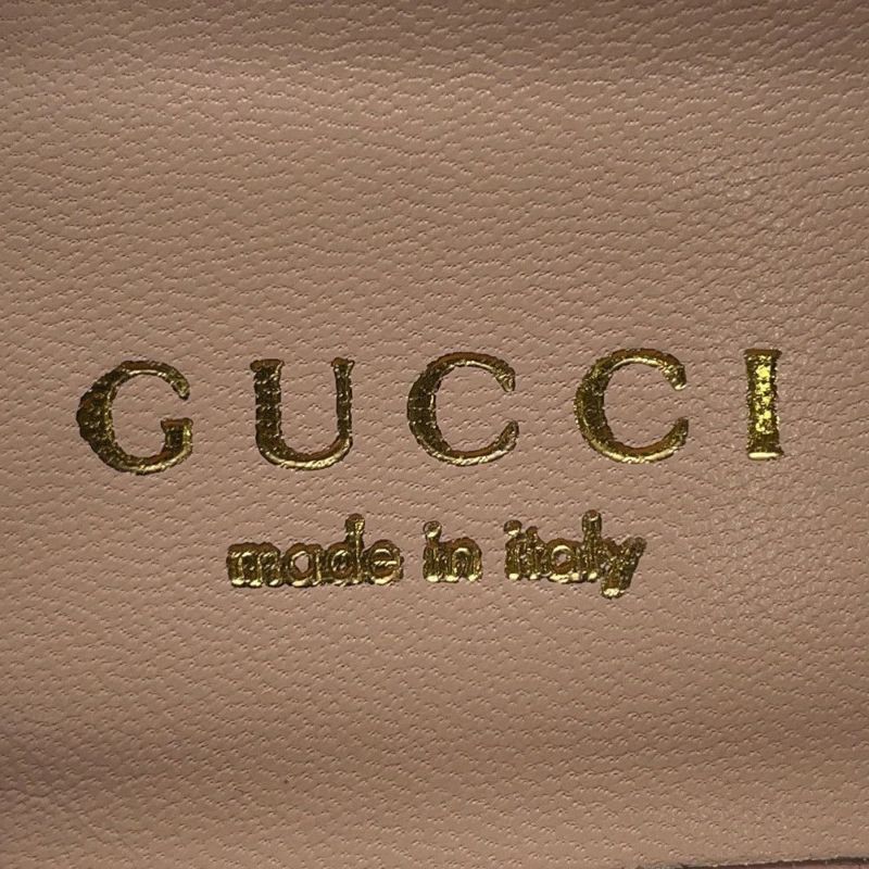 グッチ ミュール バンブーヒール ハート フェイクパール レディースサイズ 34 1/2 GUCCI パンプス
