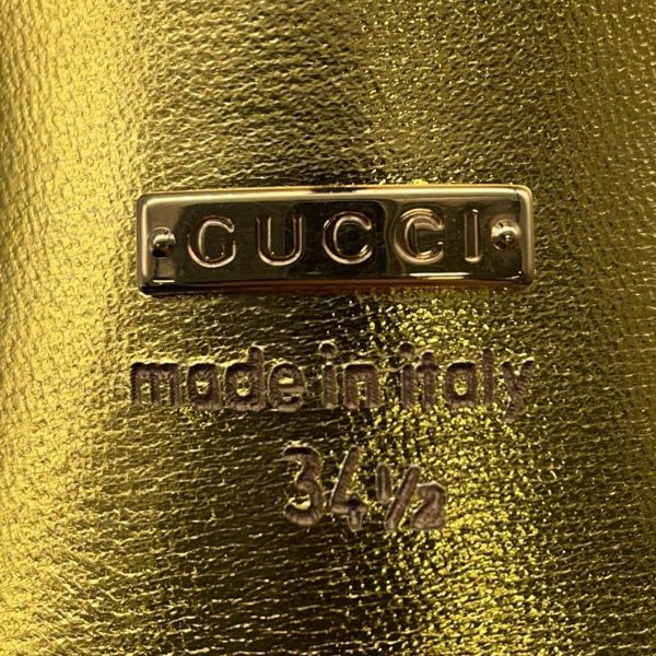 グッチ ミュール バンブーヒール ハート フェイクパール レディースサイズ 34 1/2 GUCCI パンプス