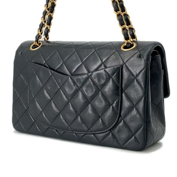 シャネル チェーンショルダーバッグ マトラッセ23 ココマーク ダブルチェーン ラムスキン A01113 CHANEL 黒