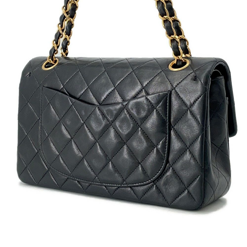 シャネル チェーンショルダーバッグ マトラッセ23 ココマーク ダブルチェーン ラムスキン A01113 CHANEL 黒