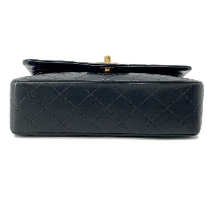 シャネル チェーンショルダーバッグ マトラッセ23 ココマーク ダブルチェーン ラムスキン A01113 CHANEL 黒