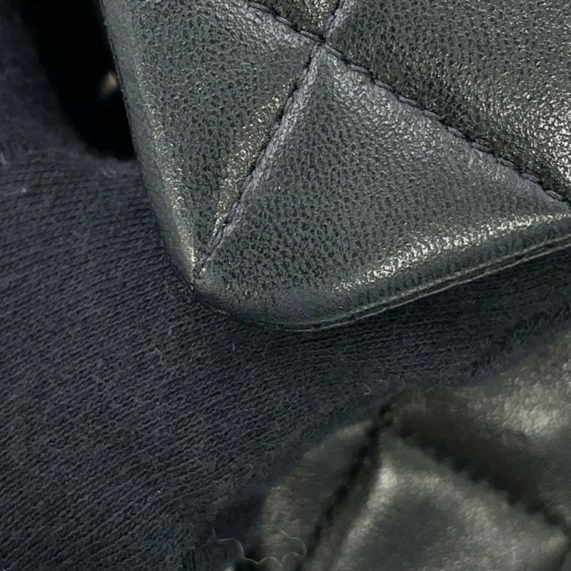 シャネル チェーンショルダーバッグ マトラッセ23 ココマーク ダブルチェーン ラムスキン A01113 CHANEL 黒