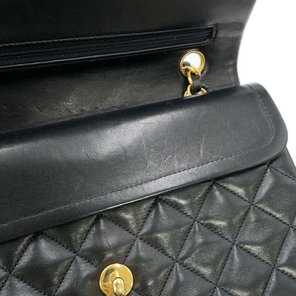 シャネル チェーンショルダーバッグ マトラッセ23 ココマーク ダブルチェーン ラムスキン A01113 CHANEL 黒