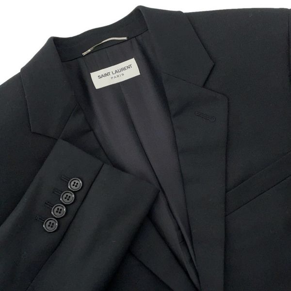 サンローランパリ ジャケット 2Bテーラード メンズサイズ44 507472 SAINT LAURENT PARIS 黒