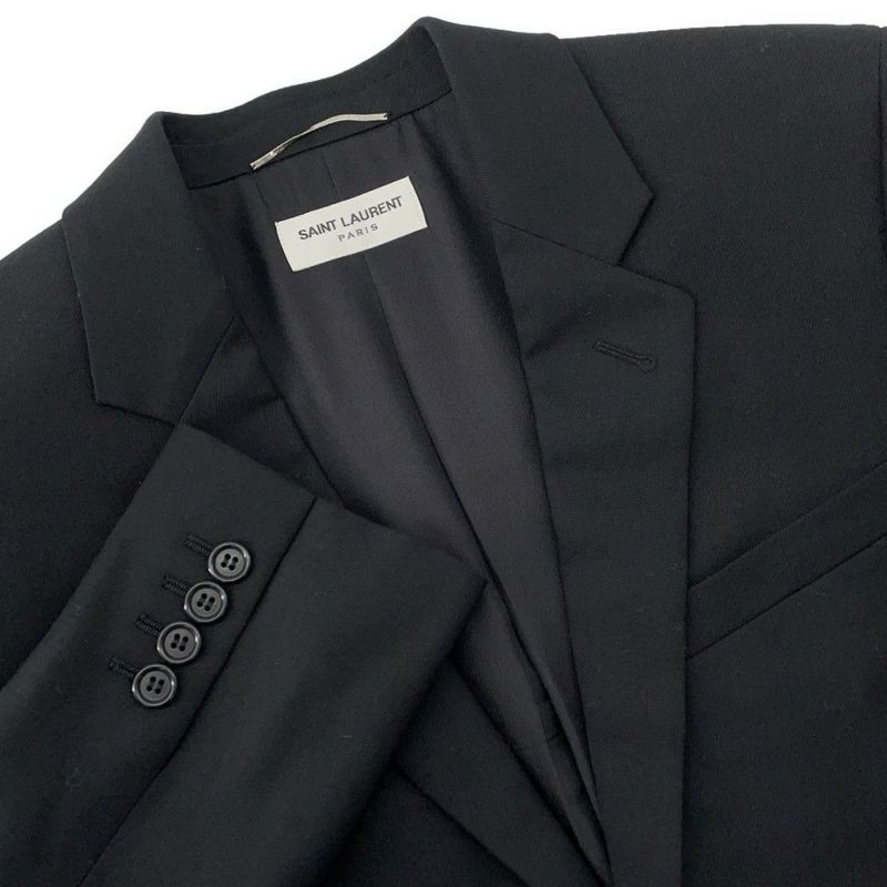 サンローランパリ ジャケット 2Bテーラード メンズサイズ44 507472 SAINT LAURENT PARIS 黒