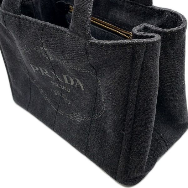 プラダ トートバッグ カナパ CANAPA デニム 1BG439 PRADA 2wayショルダーバッグ 黒
