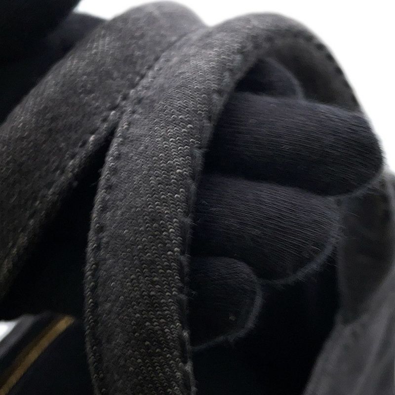 プラダ トートバッグ カナパ CANAPA デニム 1BG439 PRADA 2wayショルダーバッグ 黒