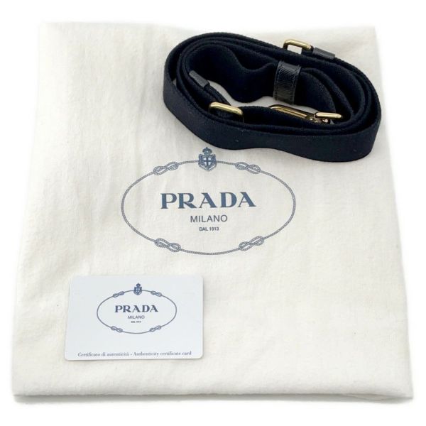 プラダ トートバッグ カナパ CANAPA デニム 1BG439 PRADA 2wayショルダーバッグ 黒