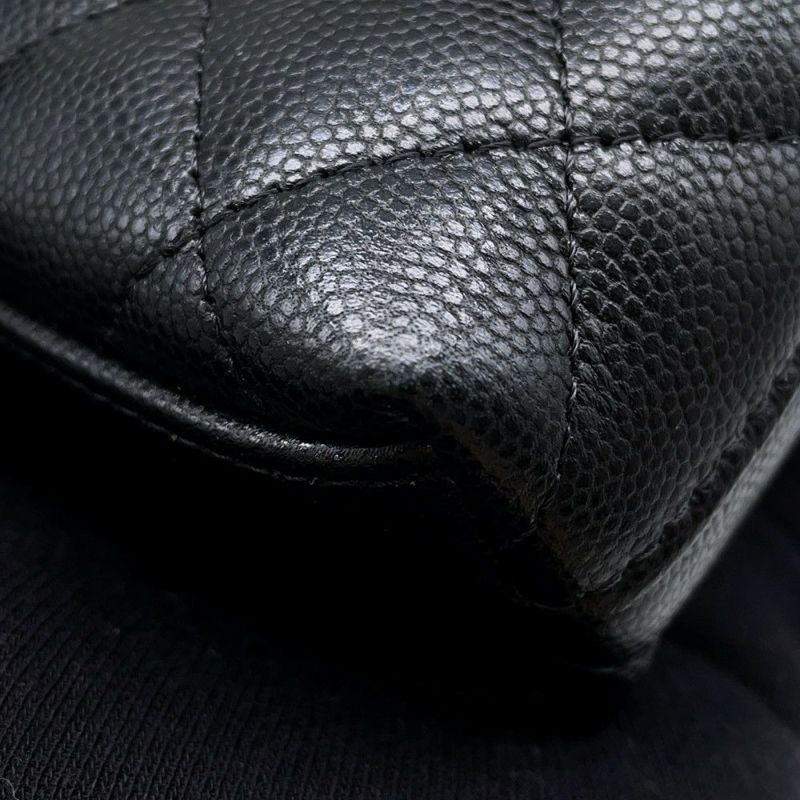 シャネル ハンドバッグ マトラッセ ココハンドル ミニミニ キャビアスキン AP4244 2wayチェーンショルダーバッグ 黒