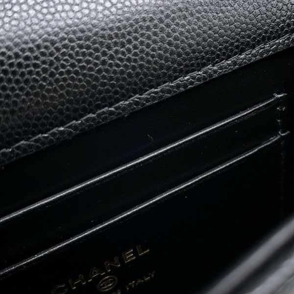 シャネル ハンドバッグ マトラッセ ココハンドル ミニミニ キャビアスキン AP4244 2wayチェーンショルダーバッグ 黒