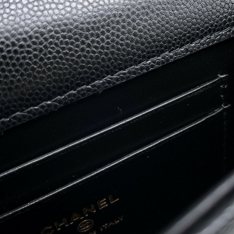 シャネル ハンドバッグ マトラッセ ココハンドル ミニミニ キャビアスキン AP4244 2wayチェーンショルダーバッグ 黒