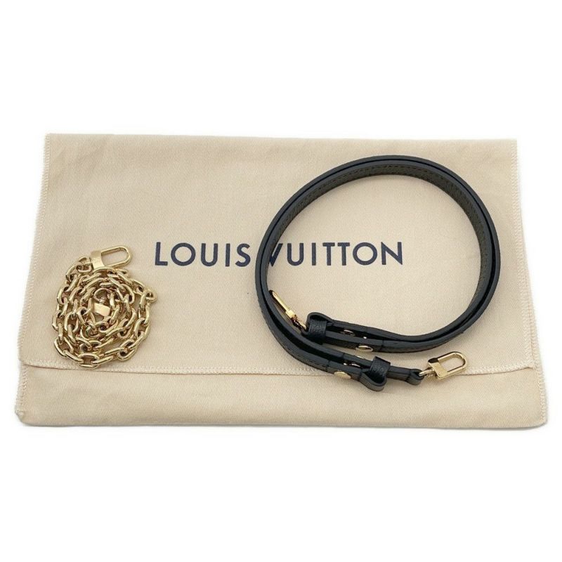 ルイヴィトン チェーンウォレット モノグラム・アンプラント ウォレット オン チェーン・アイビー M82154 2way 黒 ブラック