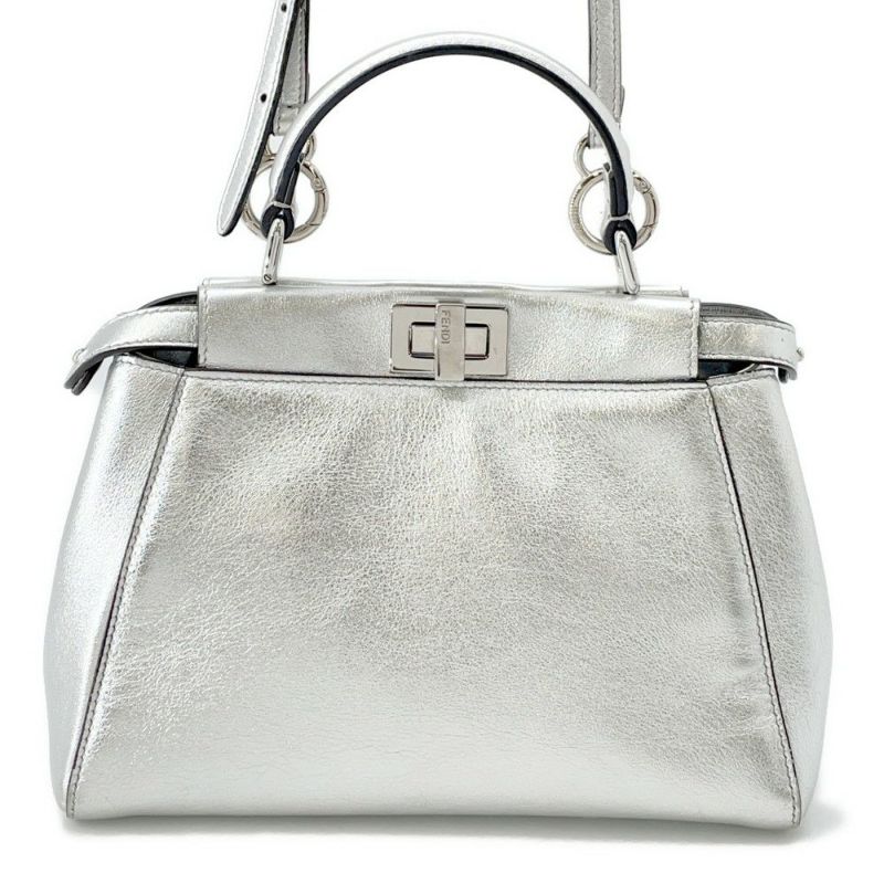 フェンディ ハンドバッグ ミニ ピーカブー セレリア レザー FENDI 2wayショルダー