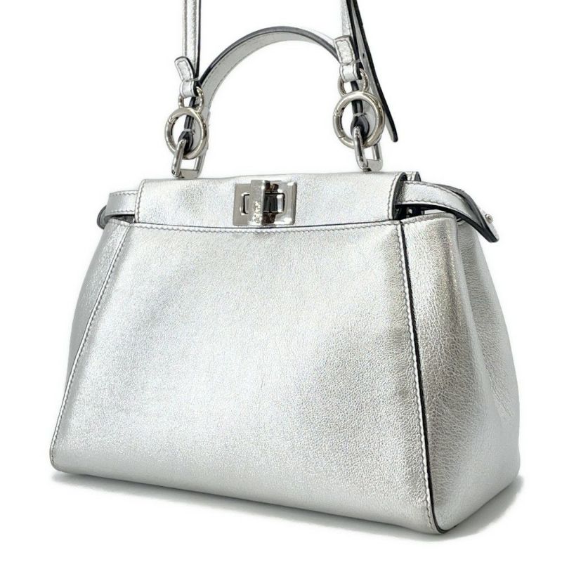 フェンディ ハンドバッグ ミニ ピーカブー セレリア レザー FENDI 2wayショルダー