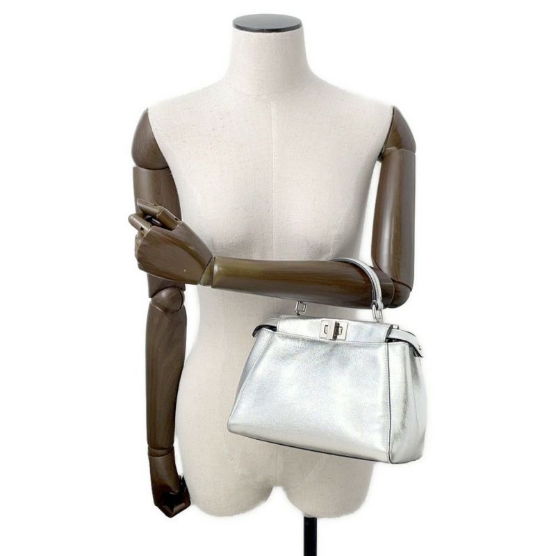 フェンディ ハンドバッグ ミニ ピーカブー セレリア レザー FENDI 2wayショルダー