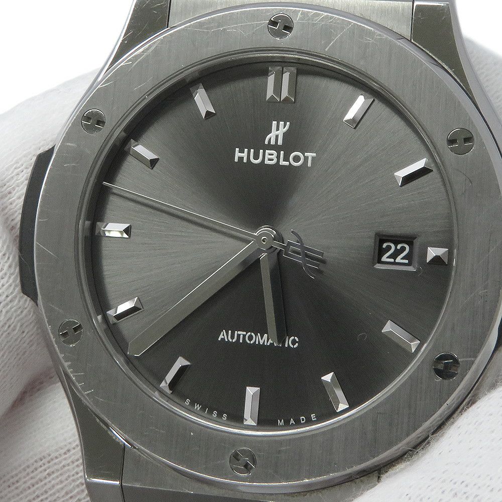 ウブロ クラシック・フュージョン チタニウム レーシンググレー 542.NX.7071.LR グレー文字盤