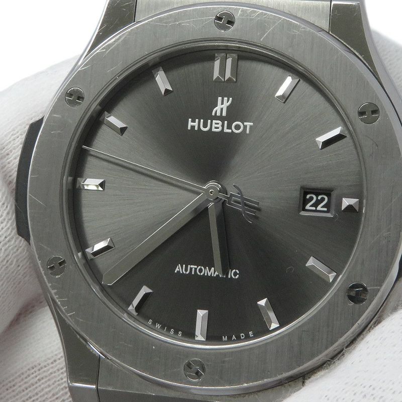 ウブロ クラシック・フュージョン チタニウム レーシンググレー 542.NX.7071.LR グレー文字盤