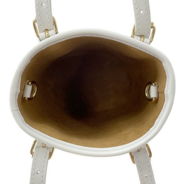 ルイヴィトン ハンドバッグ モノグラム ナノ・バケット M81489 ホワイト 白 2wayショルダーバッグ