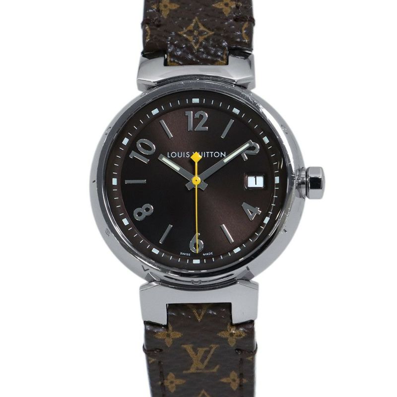 ルイヴィトン タンブール Q1311 LOUIS VUITTON 腕時計 ブラウン文字盤