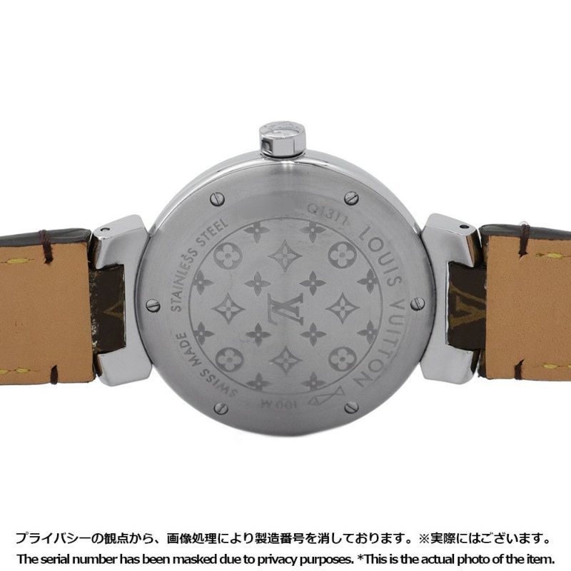 ルイヴィトン タンブール Q1311 LOUIS VUITTON 腕時計 ブラウン文字盤
