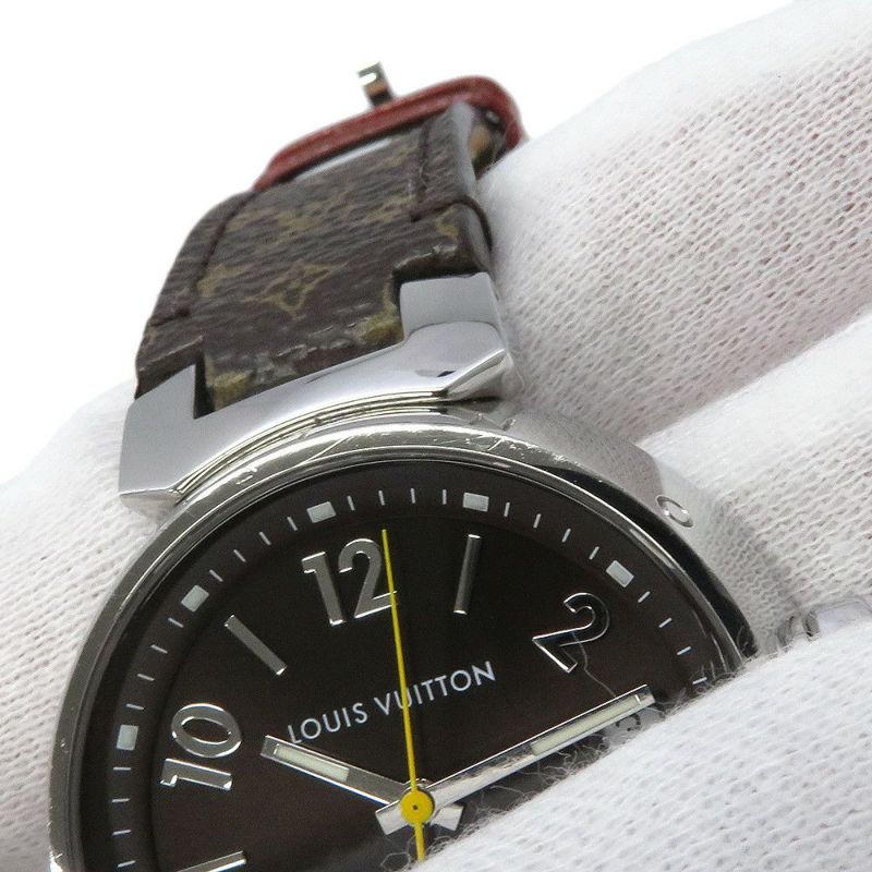 ルイヴィトン タンブール Q1311 LOUIS VUITTON 腕時計 ブラウン文字盤
