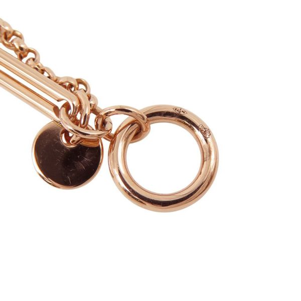 エルメス ネックレス エクスリブリスPM ダイヤモンド 1P 0.04ct K18PGピンクゴールド ペンダント