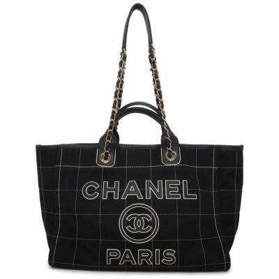 シャネル トートバッグ ドーヴィル ミディアム キャンバス スパンコール A67001 CHANEL チェーントート 安心保証 |  中古・新品ブランド販売ギャラリーレア公式通販